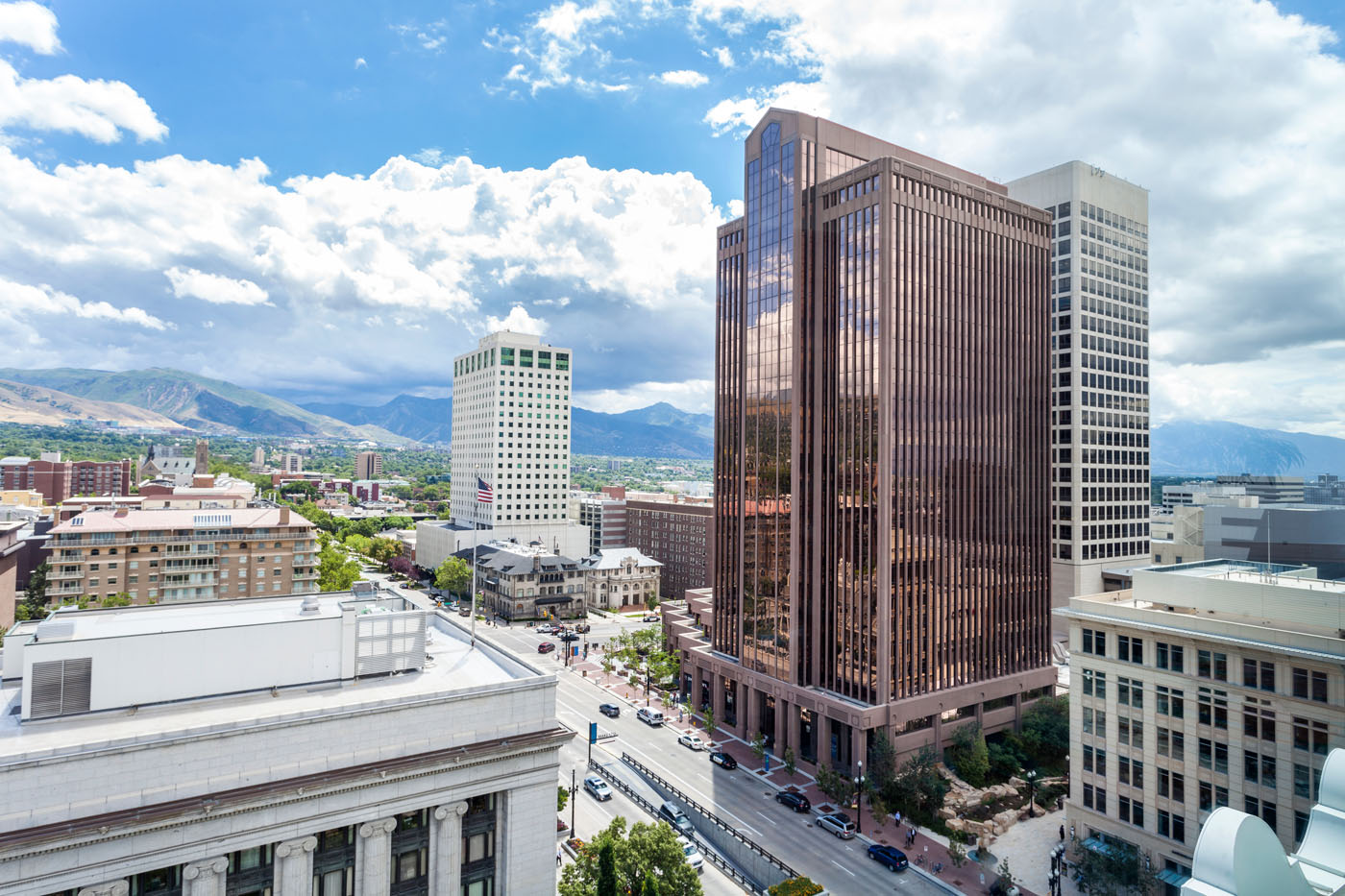 An of downtown Salt Lake City, Utah. Call Branson West Law for a theft by deception defense attorney in Utah.