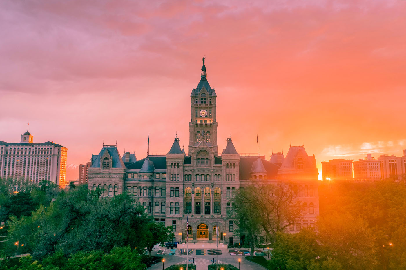 An image of the Salt Lake City, UT city hall. Call Branson West Law for a marijuana DUI defense attorney  in Utah.