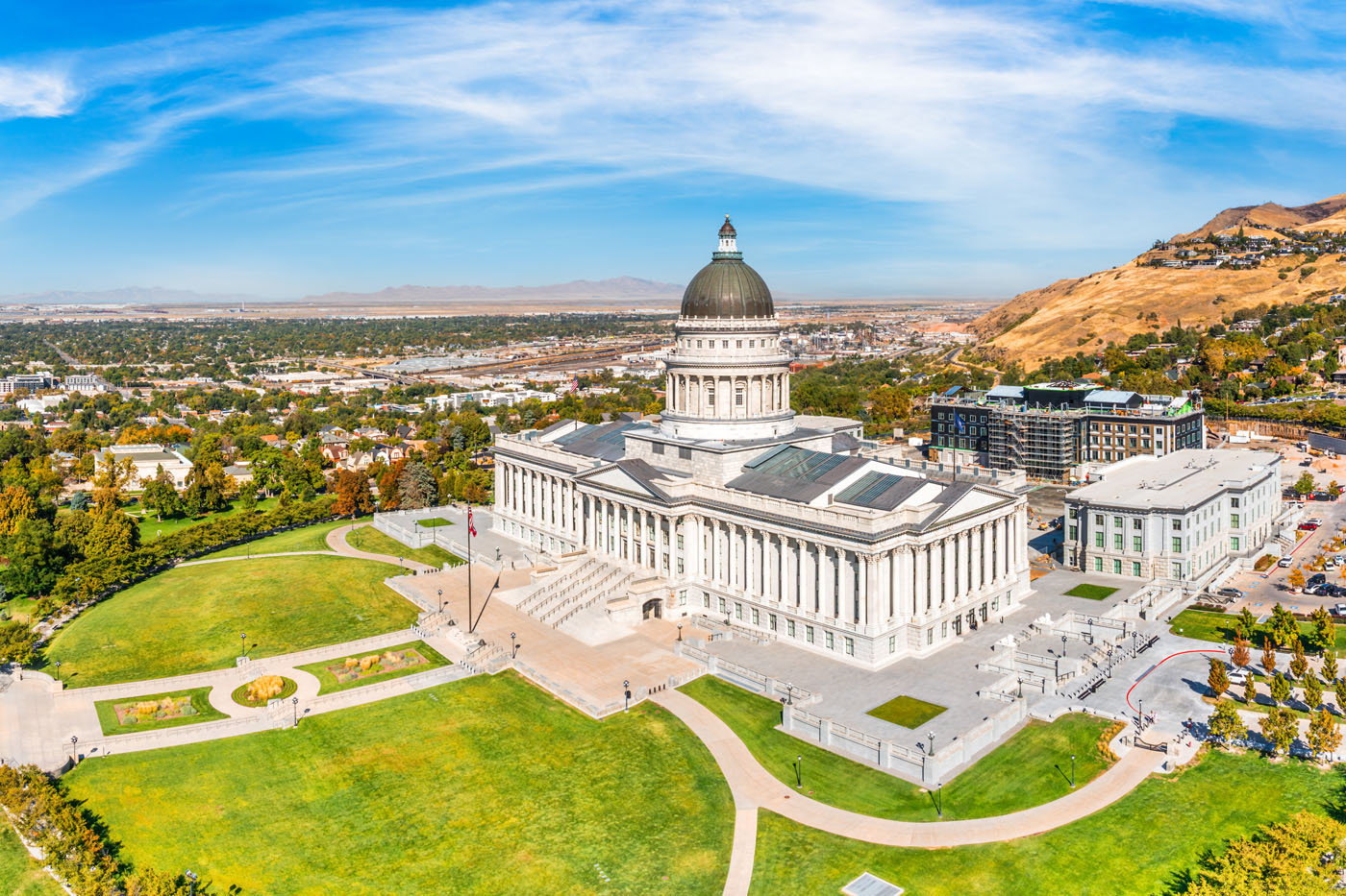 An image of Salt Lake City, Utah capitol hill - partner with a criminal mischief lawyer in Utah like Branson to fight your charges.